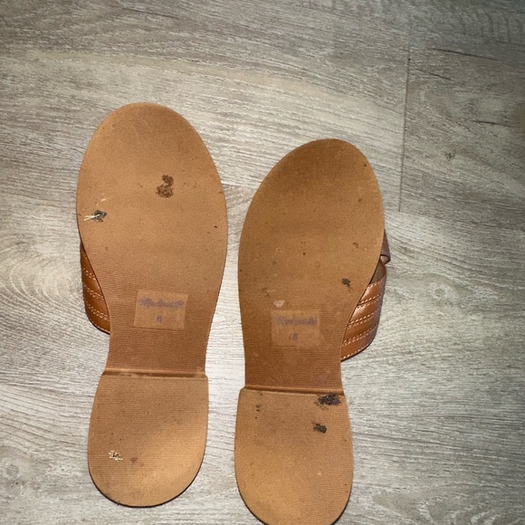 madewell The Alina Platform Sandal brown leather cross over strap, worn twice! - Picture 2 of 2